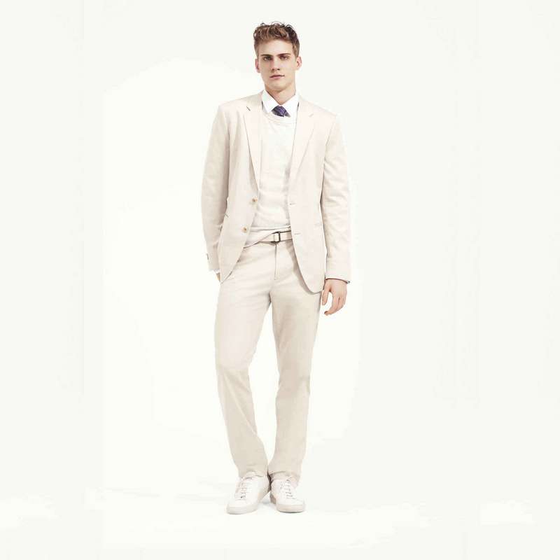 フロントライズストレートレッグパンツ, ベージュ, large image number 2