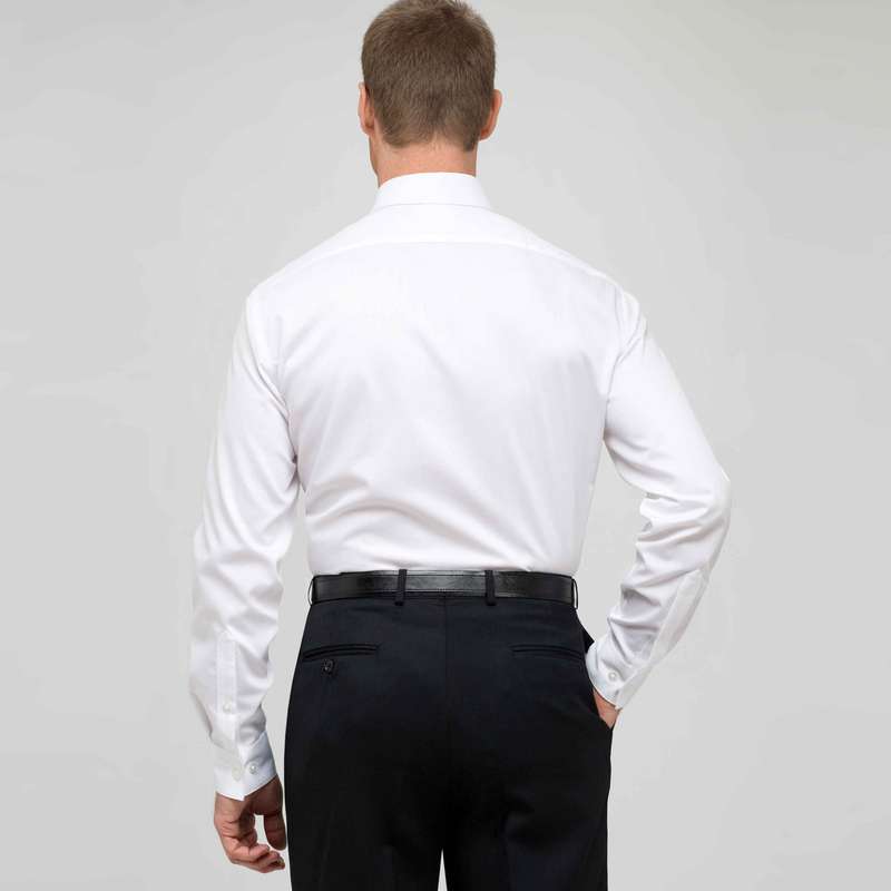 ノーアイロンの上質ドレスシャツ, ホワイト, large image number 1