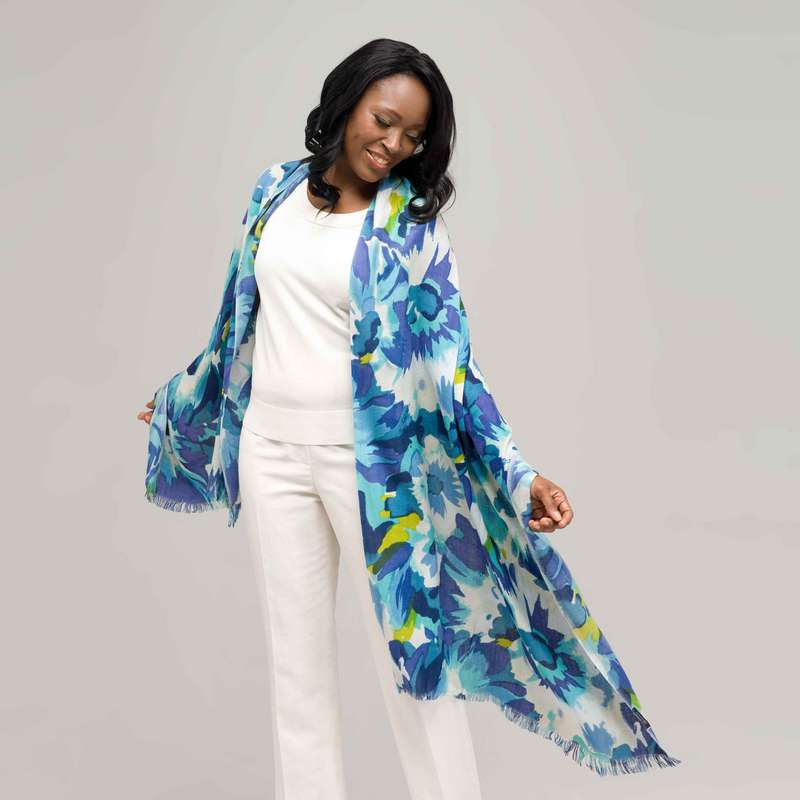 フラワーラックススカーフ, インペリアル, large image number 0